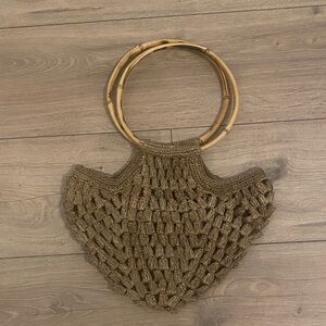 Izia Bag Tea Made in Mada Handcrafted Resort Brown Woven Purse